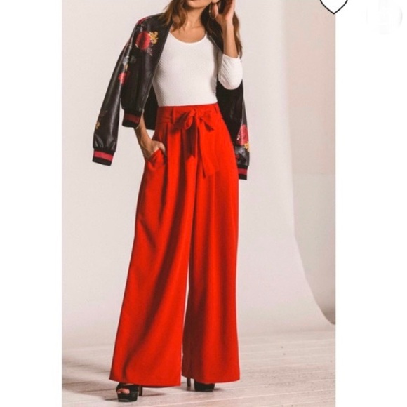 Flying Tomato Pants - Flying Tomato Palazzo Red Pants